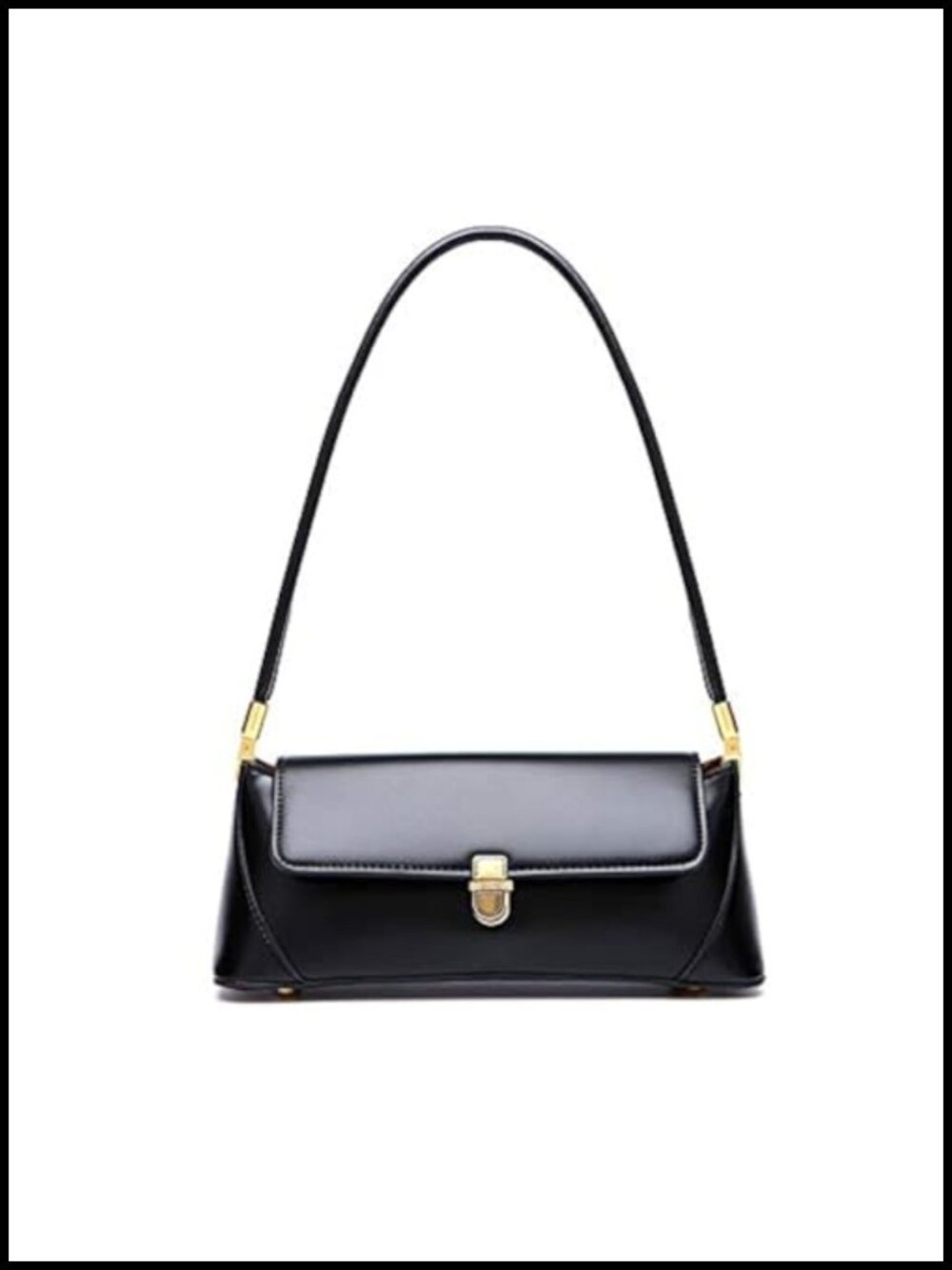 Vintage PU Leather Shoulder Bag Retro 90s Classic Purse Handbag